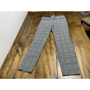 Hollywould Women's Black & White Plaid Legging Dress Pants Size Medium